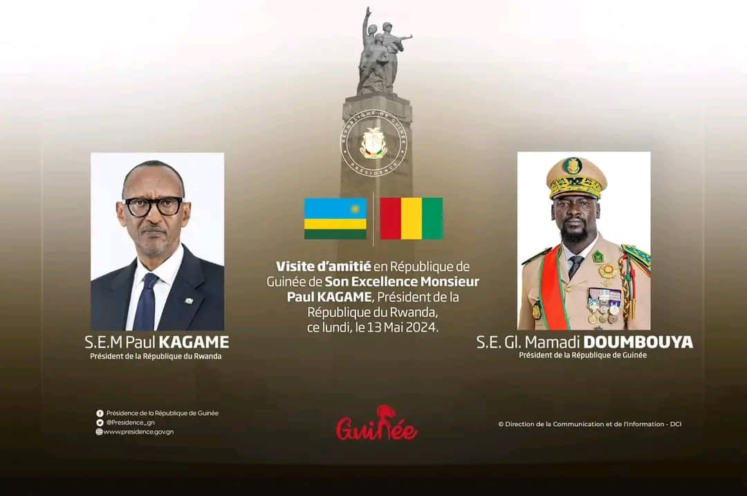 Diplomatie: le président Paul Kagamé à Conakry pour une visite d'amitié (officiel)