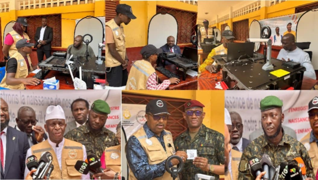 Guinée : Top départ du recensement biométrique à Conakry donné à Kaloum par le général Amara Camara
