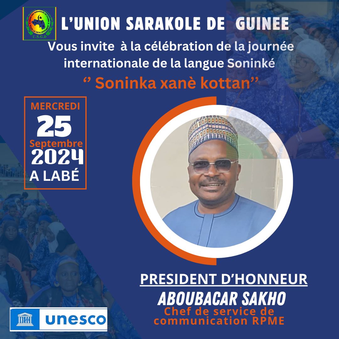 Journée internationale de la langue Soninké : M Aboubacar Sakho désigné Président d'honneur de la cérémonie 