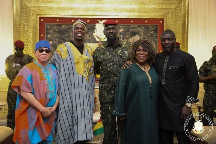 Palais Mohamed V : Paul Pogba, Akon et Salif Keita reçus par le Président de la Transition Colonel Mamadi Doumbouya 